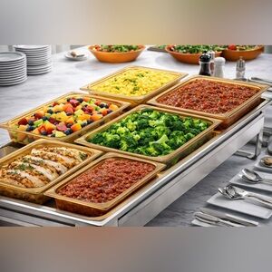 Box Six Carlisle StorPlus Full Size 2.5” Deep BPA-Free High Heat Food Pans